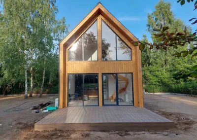 TARAS WYKONANY Z DESKI KOMOROWEJ JAF GARDIN NATUR KOLOR PIASKOWY TEAK
