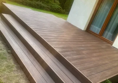 TARAS WYKONANY Z DESKI KOMOROWEJ JAF GARDIN NATUR KOLOR WŁOSKI ORZECH